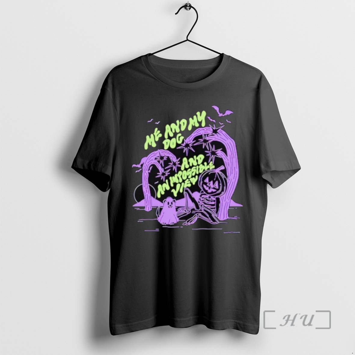 Limited Edition Me And My Dog And An Impossible View Halloween T Shirts Sweater Hoodie