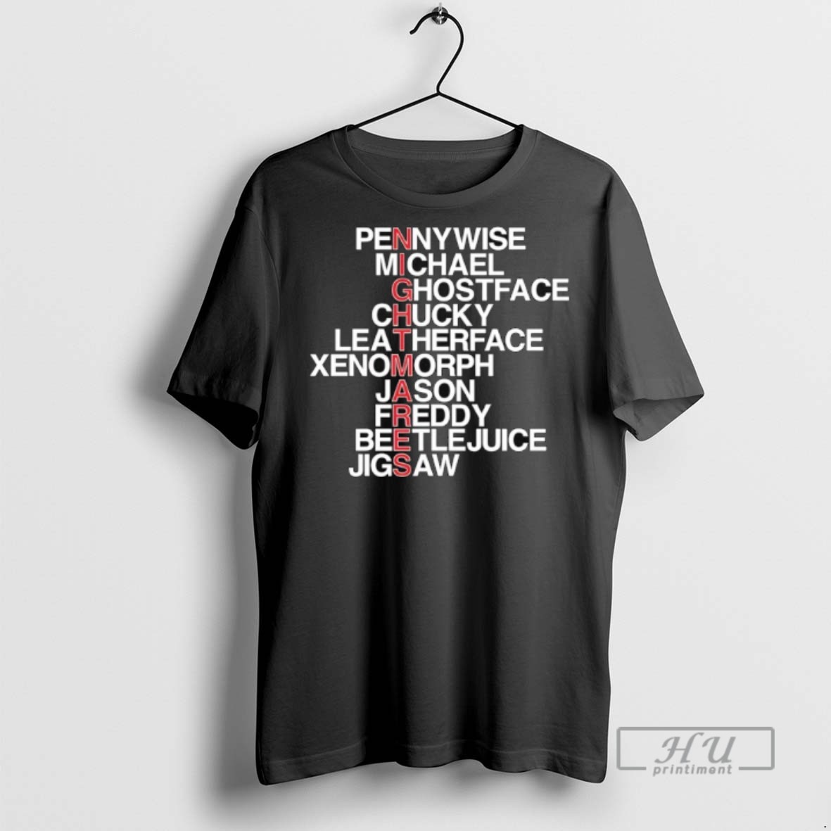 Limited Edition Nightmares Names Graphic Tee Shirt Sweatshirt Hoodies