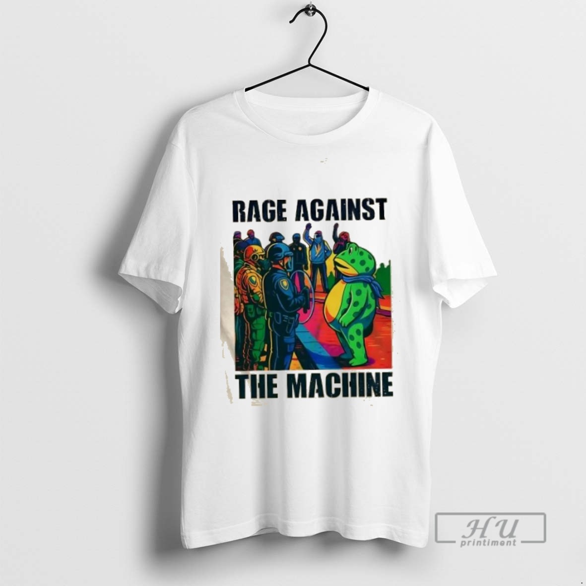 Limited Edition Portland Frog Anti Ice Rage Against The Machine Graphic Tee Shirt Sweatshirt Hoodies