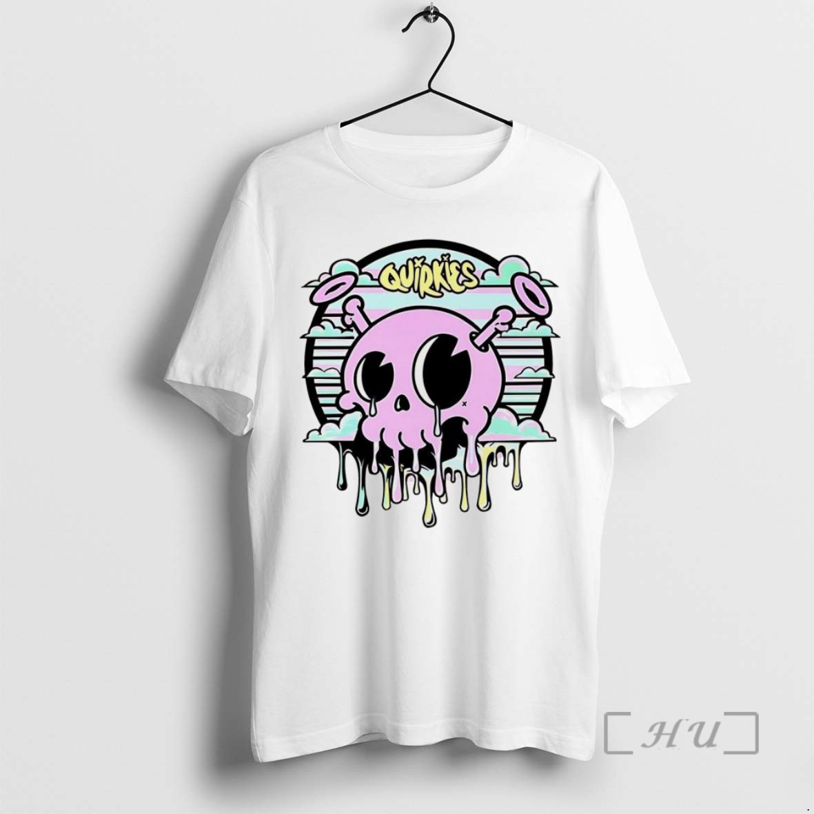 Limited Edition Quirkies Skull Two Crossbones Melting Vintage Tee Shirt Sweater Hoodie
