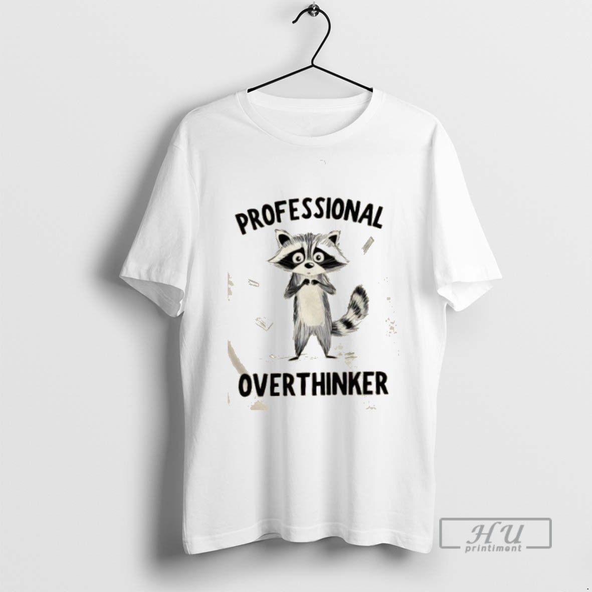 Limited Edition Raccoon Professional Overthinker Graphic Tee Shirt Sweatshirt Hoodies