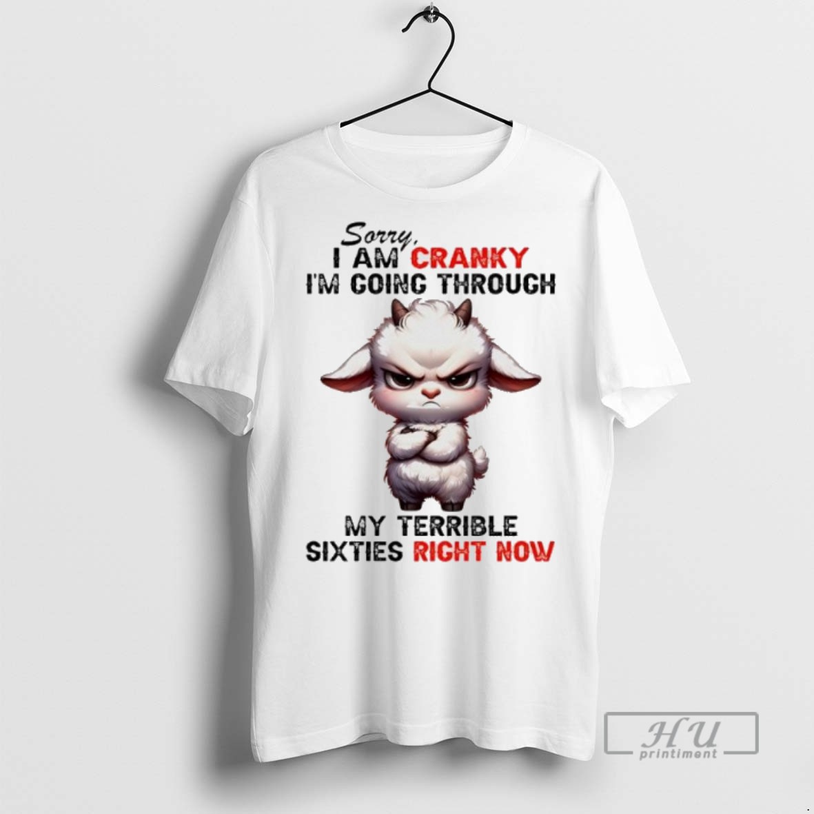 Limited Edition Sheep Sorry I Am Cranky Im Going Through My Terrible Sixties Right Now Graphic Tee Shirt Sweatshirt Hoodies 1