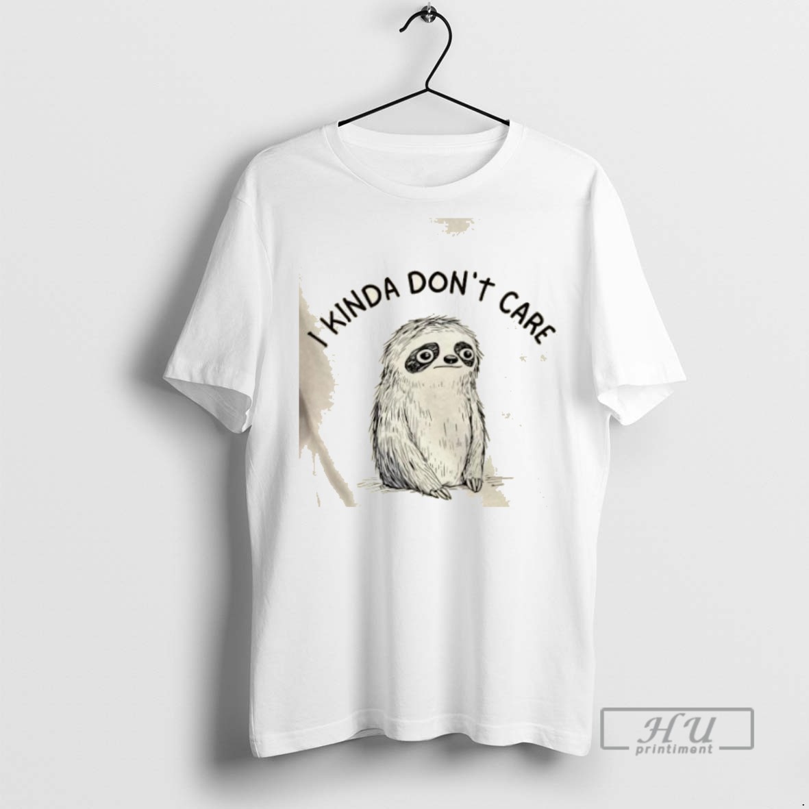 Limited Edition Sloth I Kinda Dont Care Graphic Tee Shirt Sweatshirt Hoodies