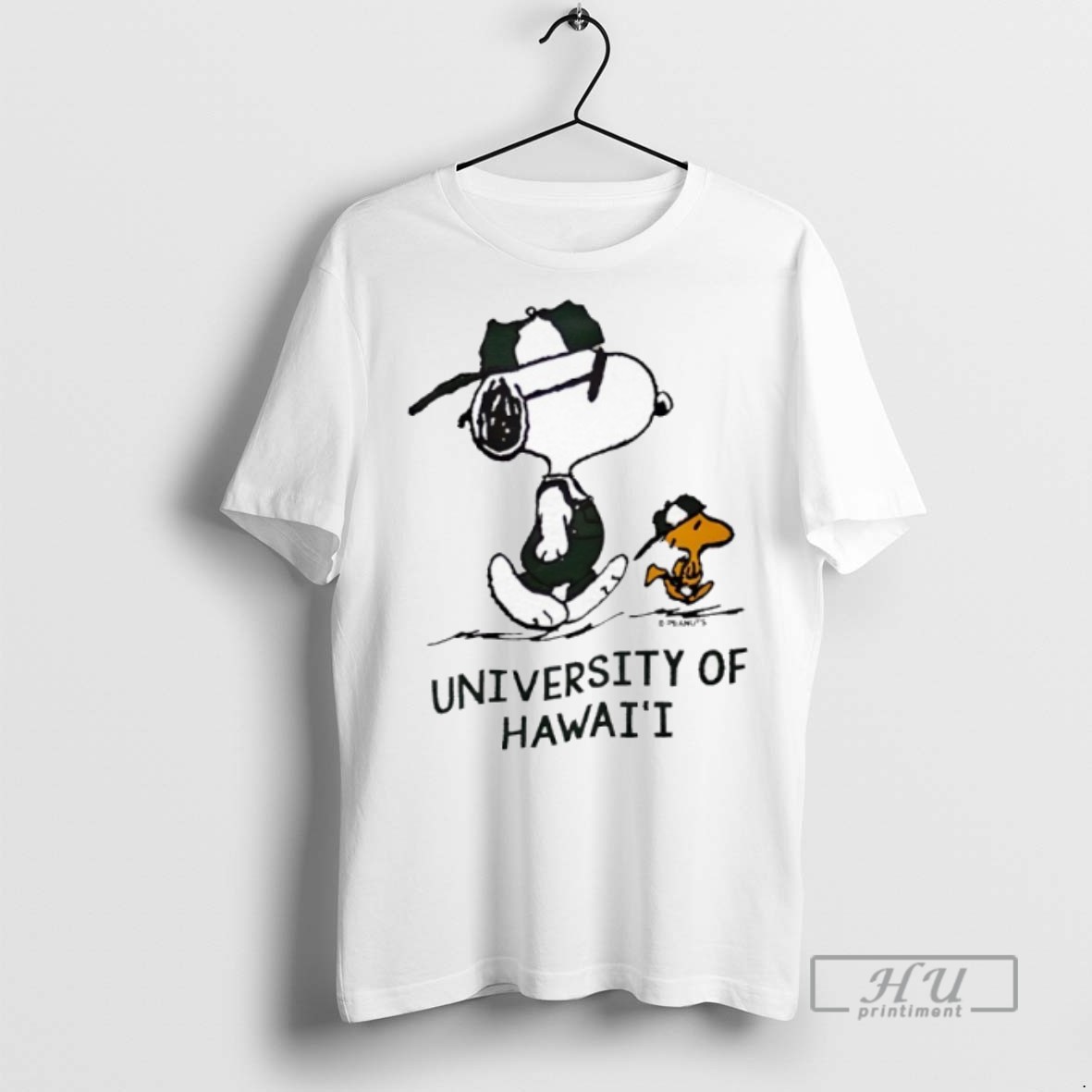 Limited Edition Snoopy And Woodstock University Of Hawaii Graphic Tee Shirt Sweatshirt Hoodies