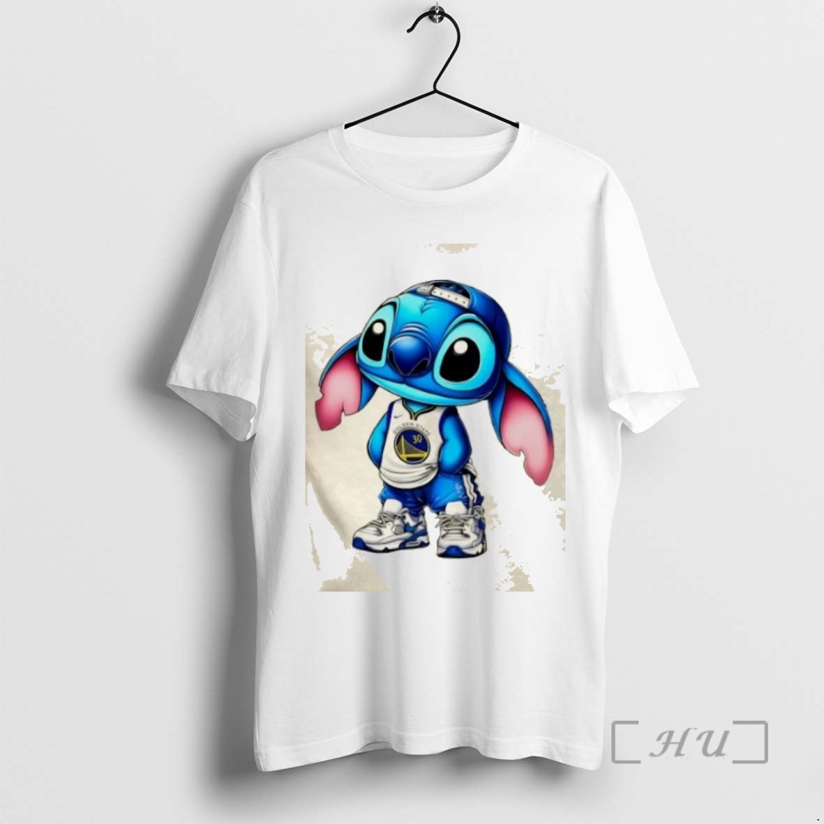 Limited Edition Stitch Wearing Golden State Warriors Hip Hop Style Tee Shirt Sweater Hoodie