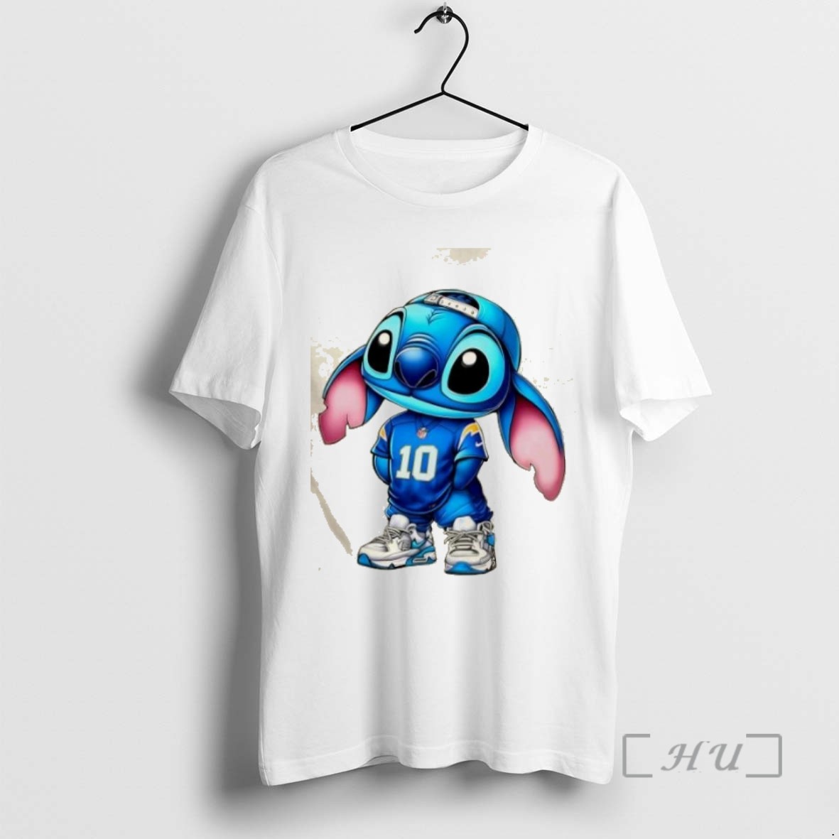 Limited Edition Stitch Wearing Los Angeles Chargers Hip Hop Style Tee Shirt Sweater Hoodie