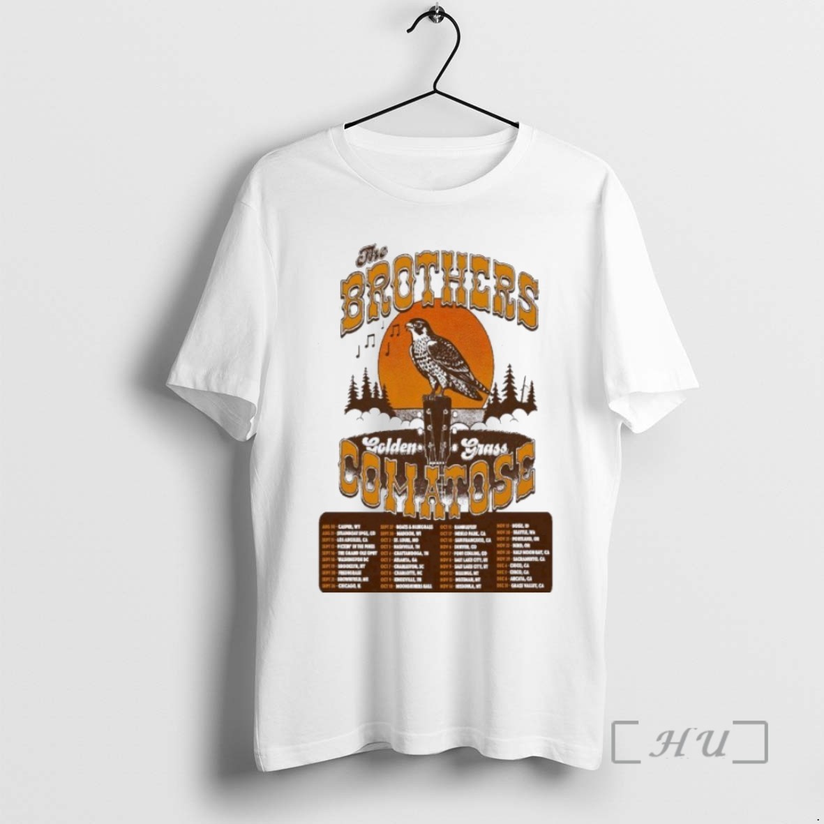 Limited Edition The Brothers Comatose Golden Grass 2025 Tour Dates Tee Shirt Sweater Hoodie
