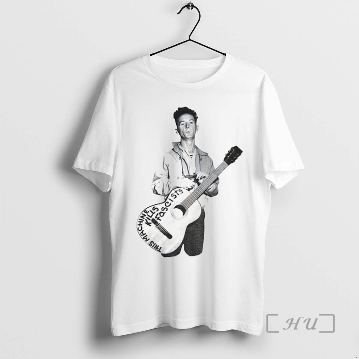 Limited Edition Woody Guthrie This Machine Kills Fascists Anti Fascist Vintage Tee Shirt Sweater Hoodie