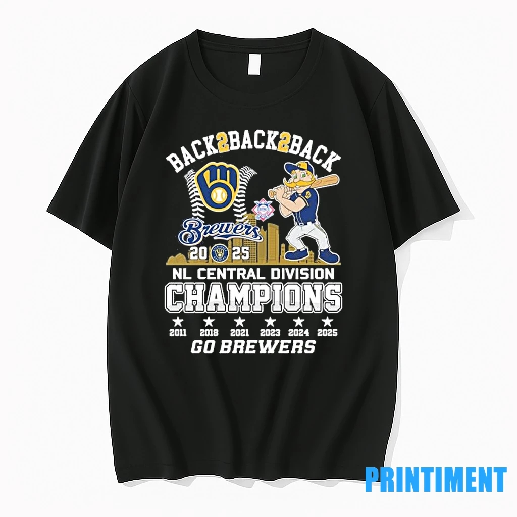 Milwaukee Brewers Back 3 Back Nl Central Division Champions Go Brewers Tshirts Sweater Hoodie