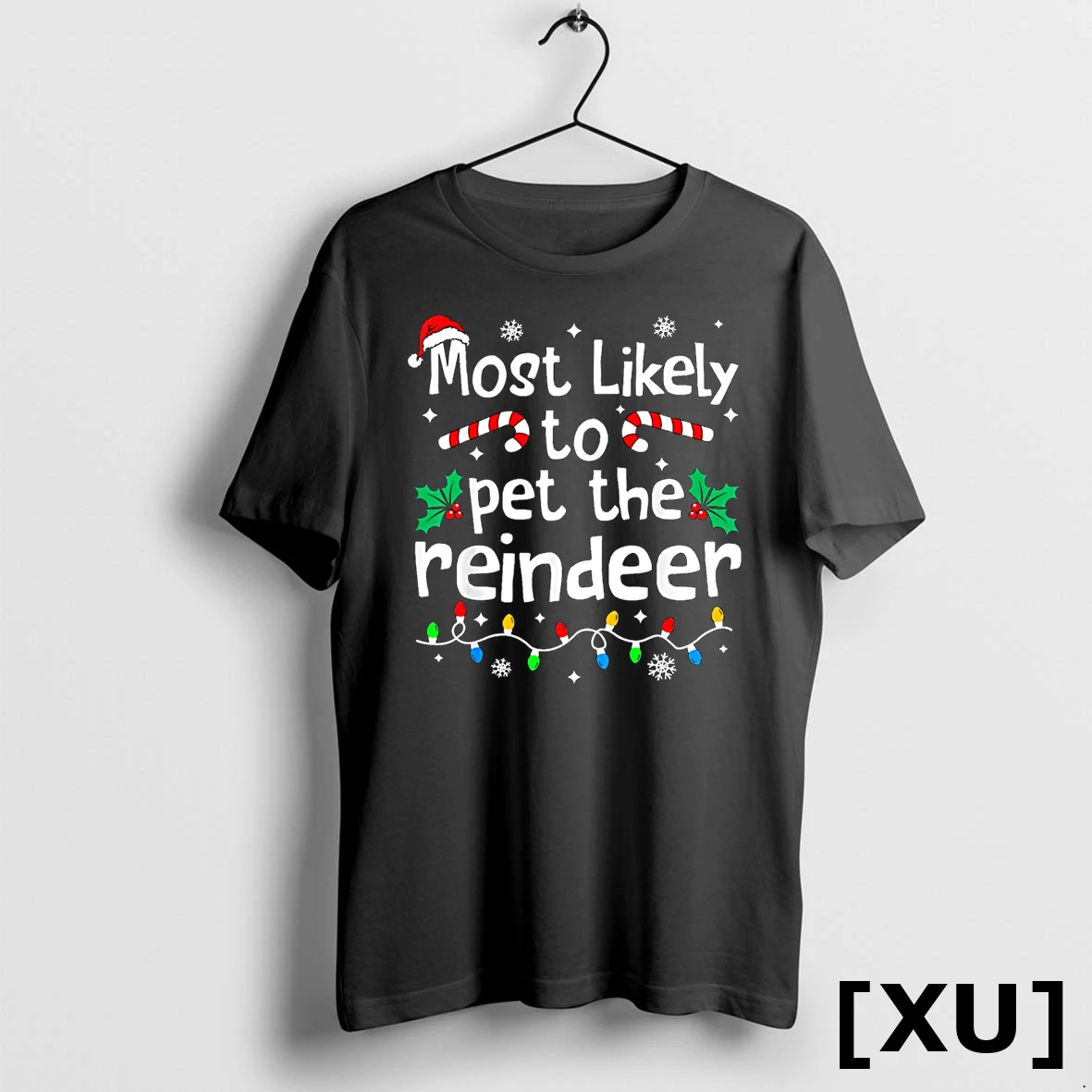 Most Likely To Pet The Reindeer Christmas Matching Family Tshirts Sweater Hoodie