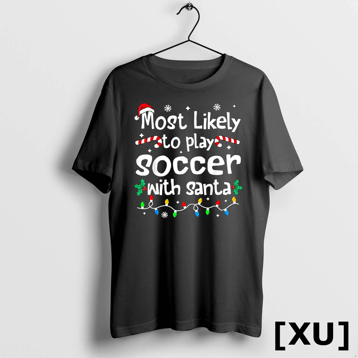 Most Likely To Play Soccer With Santa Christmas Matching Tshirts Sweater Hoodie