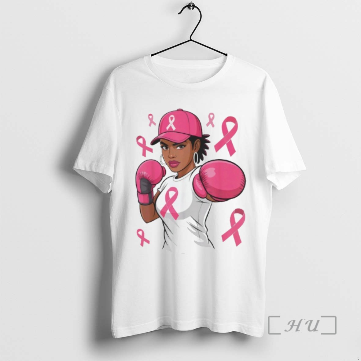 New American Women Black African Fight Breast Cancer Pink Ribbon Tee Sweater Hoodie