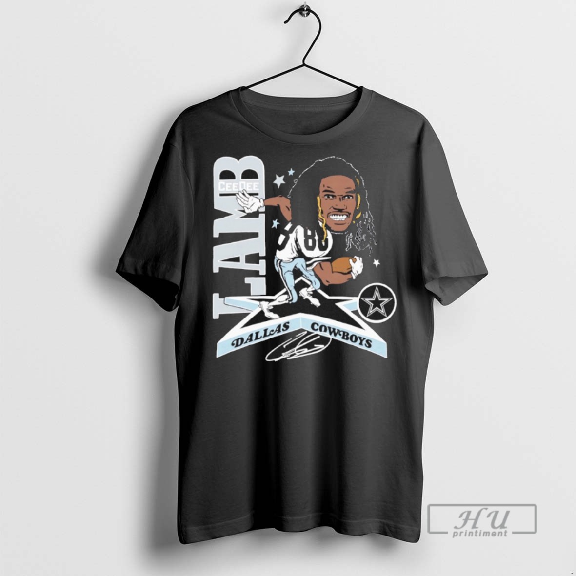 New Ceedee Lamb Dallas Cowboys Signature Caricature Tee Shirts Sweatshirt Hoodies
