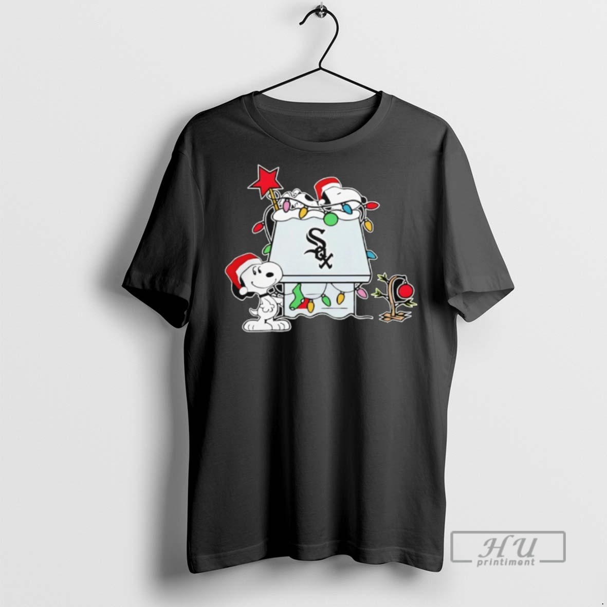 New Chicago White Sox Christmas Snoopy Doghouse Tee Shirts Sweatshirt Hoodies