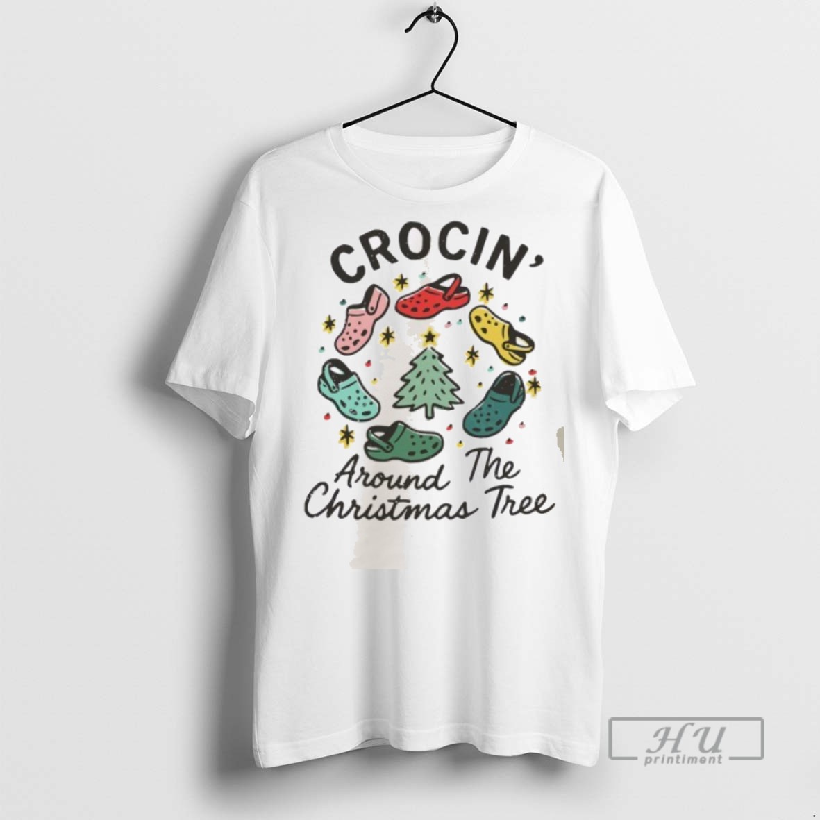 New Crocin Around The Christmas Tree Tee Shirts Sweatshirt Hoodies