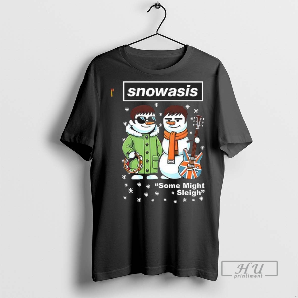 New Funny Snowasis Might Sleigh Xmas Music Tee Shirts Sweatshirt Hoodies