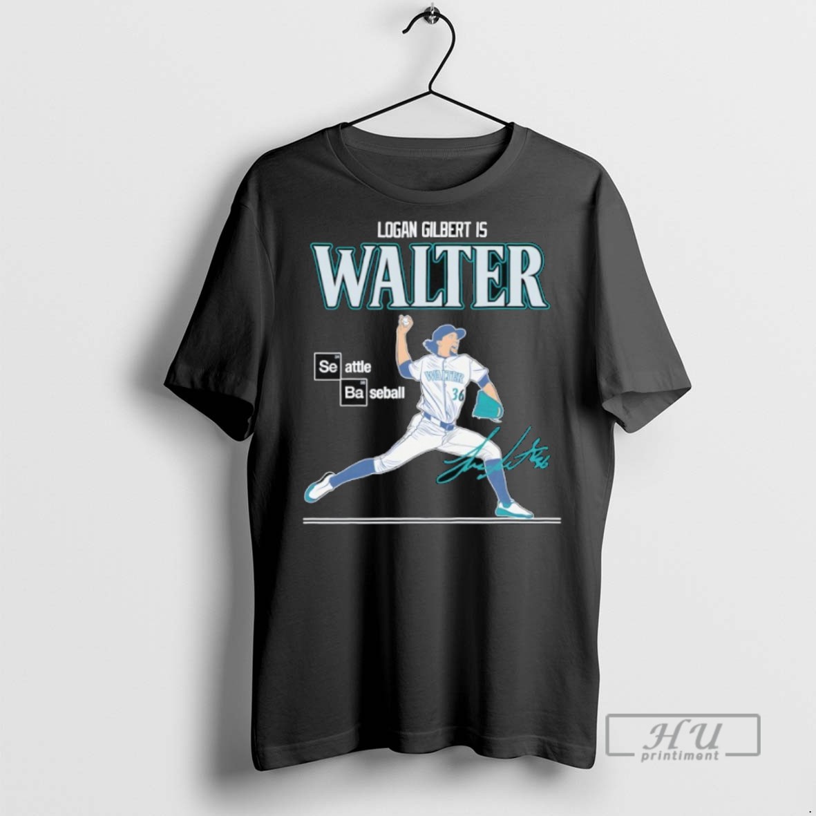 New Logan Gilbert Seattle Mariners Is Walter Baseball Mlb Signature Tee Shirts Sweatshirt Hoodies