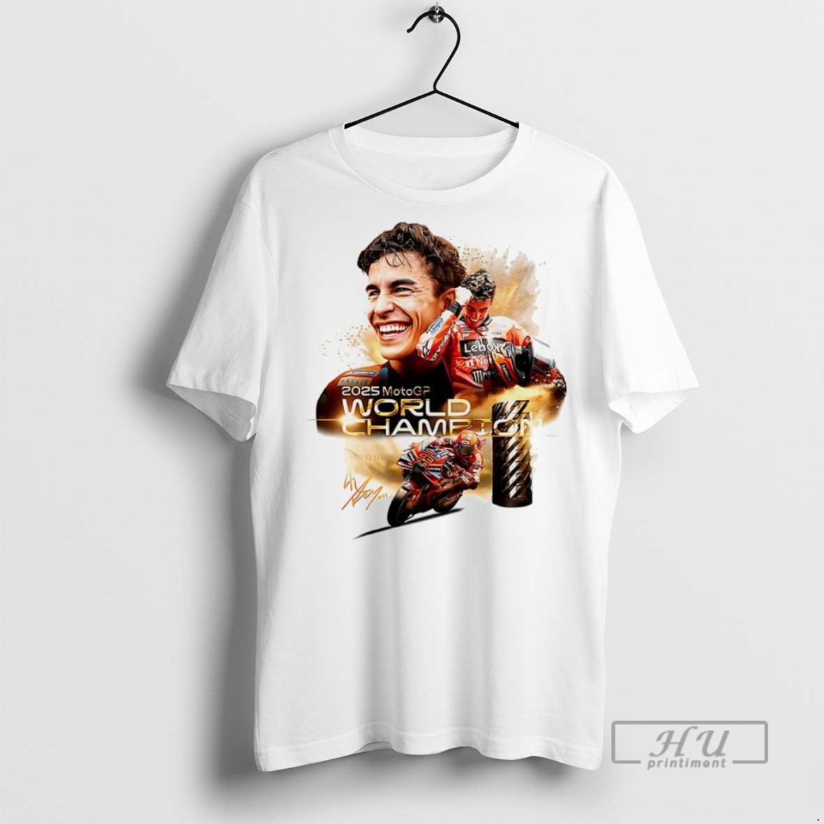New Marc Marquez Ducati Lenovo Team Motogp 2025 World Champhions Grand Prix Signature Tee Shirts Sweatshirt Hoodies