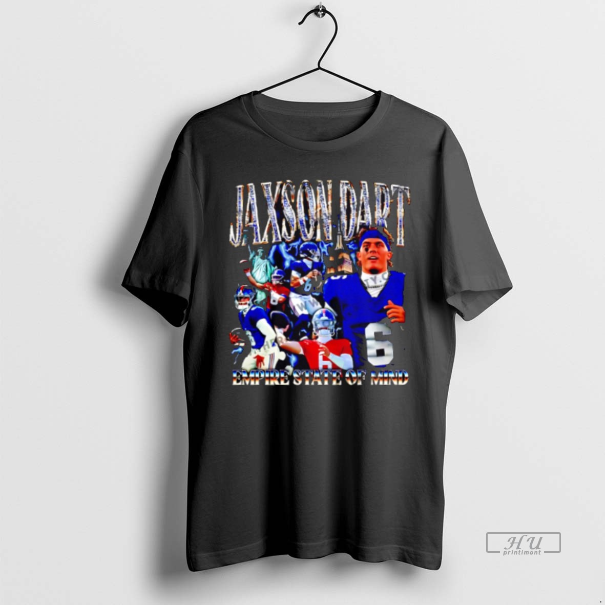 New New York Giants Jaxson Dart Empire State Of Mind Graphic Tee Shirt Sweater Hoodie