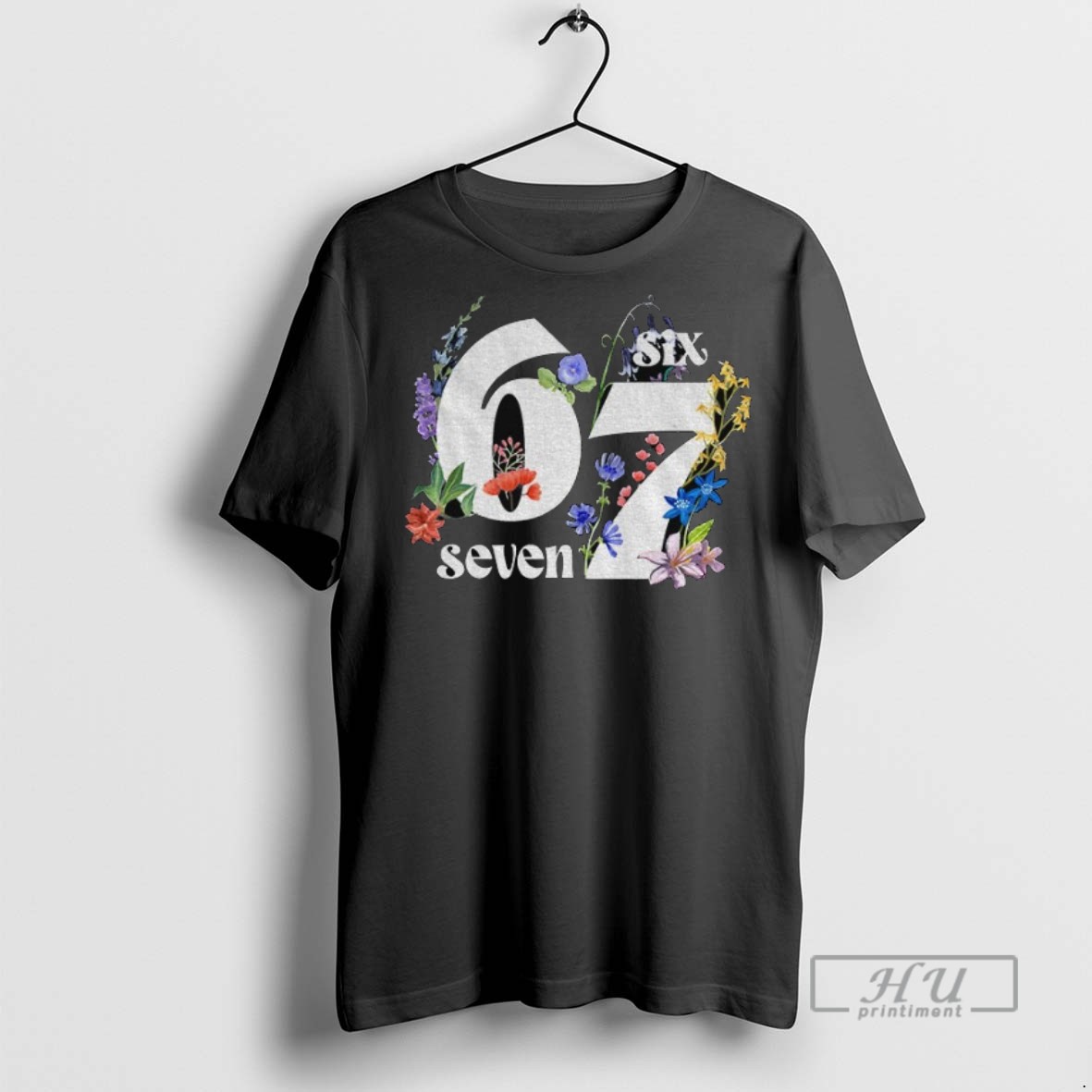 New Six Seven 6 7 Floral Gen Z Humor Tee Shirts Sweatshirt Hoodies