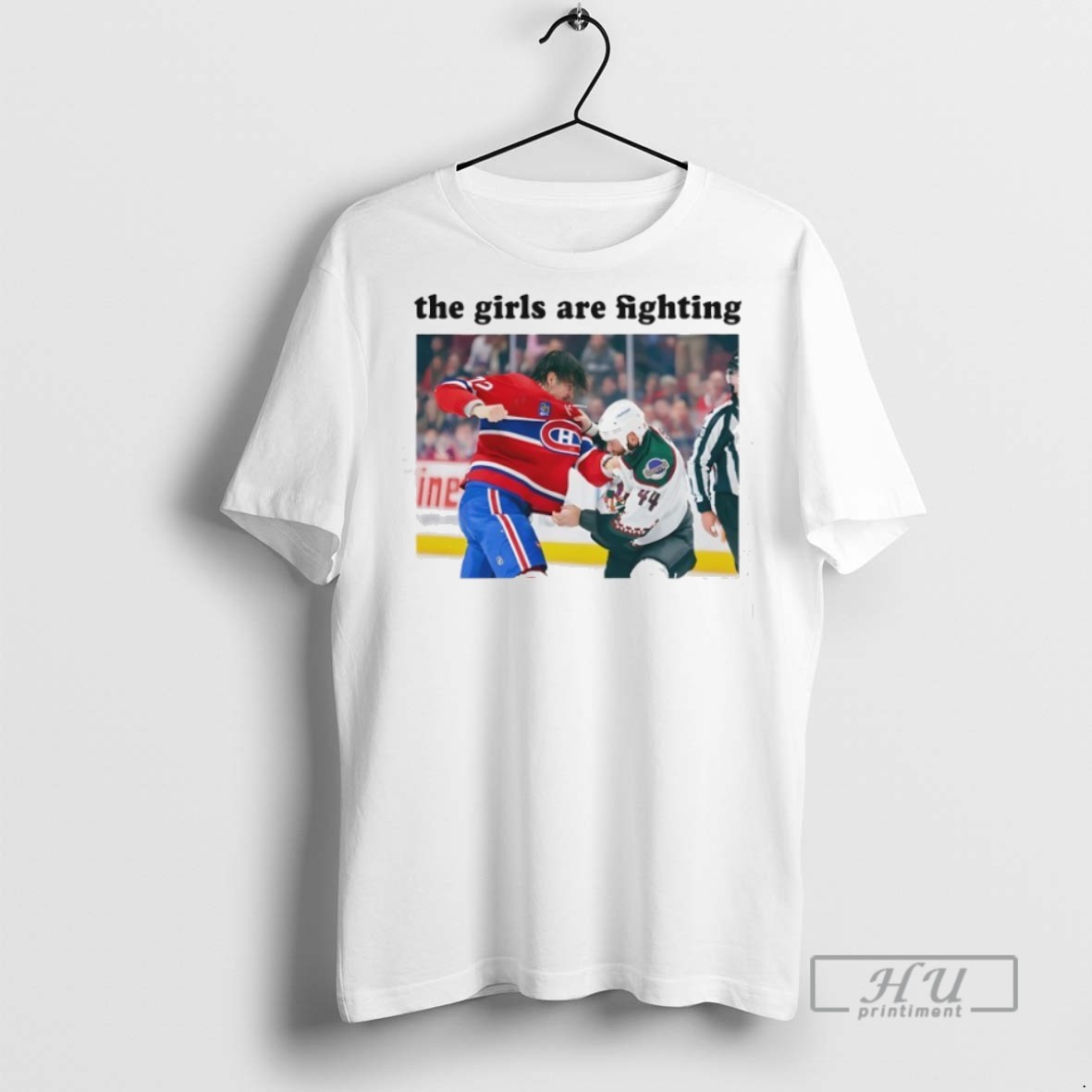 New The Girls Are Fighting Montreal Canadiens Vs Arizona Coyotes Hockey Tee Shirts Sweatshirt Hoodies