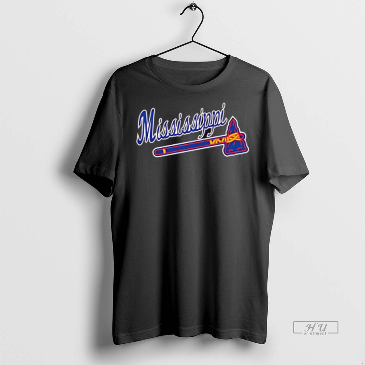New Trey Harris Mississippi Braves Logo Graphic Tee Shirt Sweater Hoodie