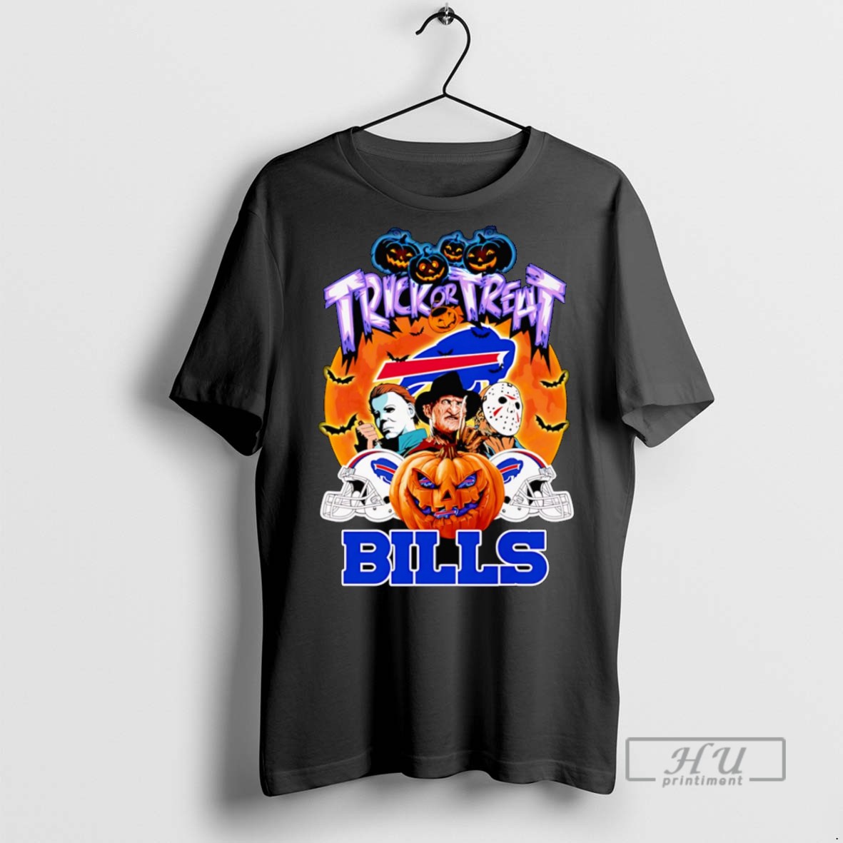 New Trick Or Treat Buffalo Bills Horror Character Tee Shirts Sweatshirt Hoodies