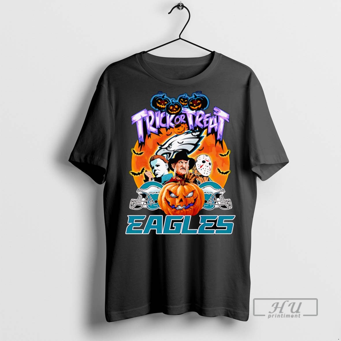 New Trick Or Treat Philadelphia Eagles Horror Character Tee Shirts Sweatshirt Hoodies