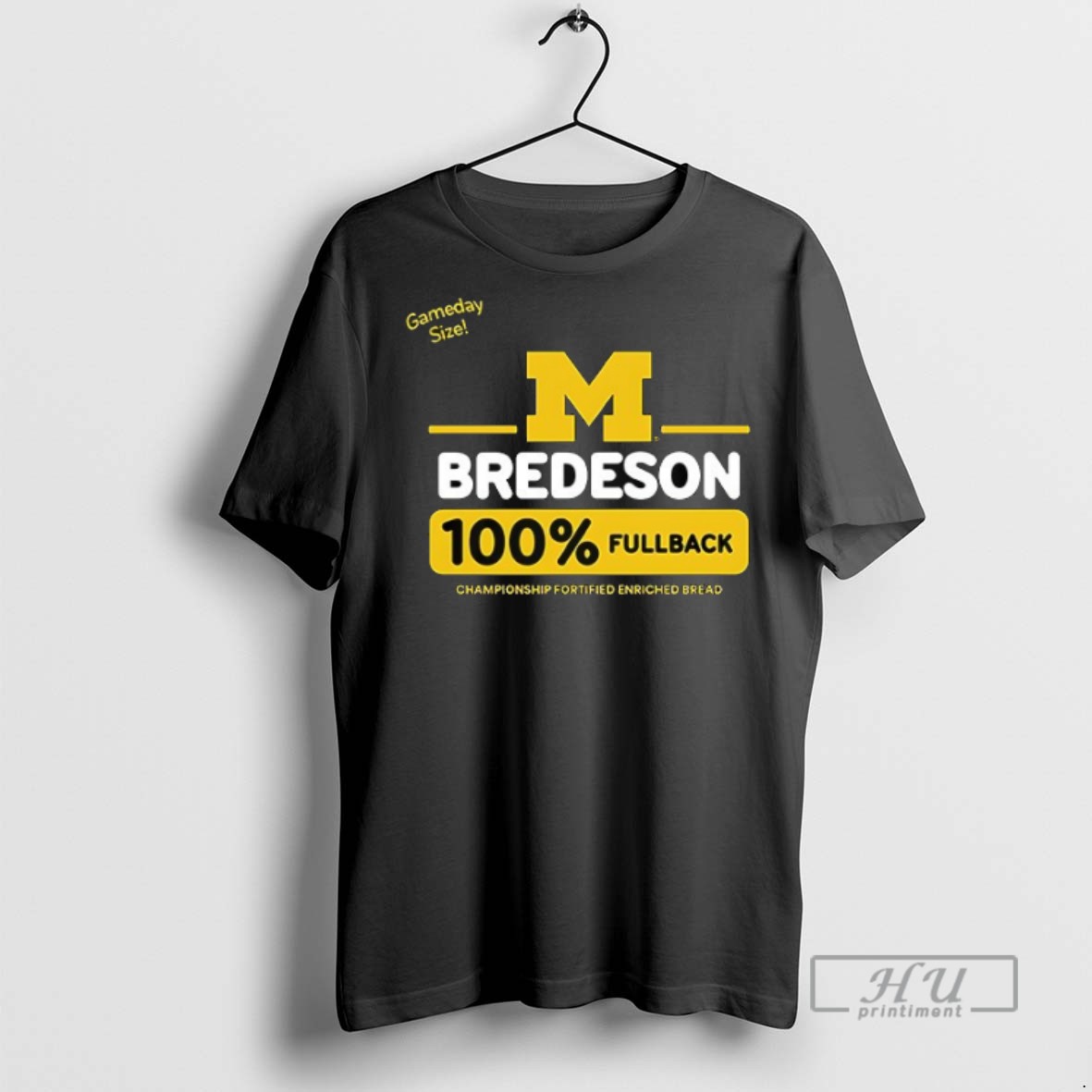 New Valiant Michigan Wolverines Football Max Bredeson 100 Percent Fullback Wonder Bredeson Double Sided Tee Shirts Sweatshirt Hoodies