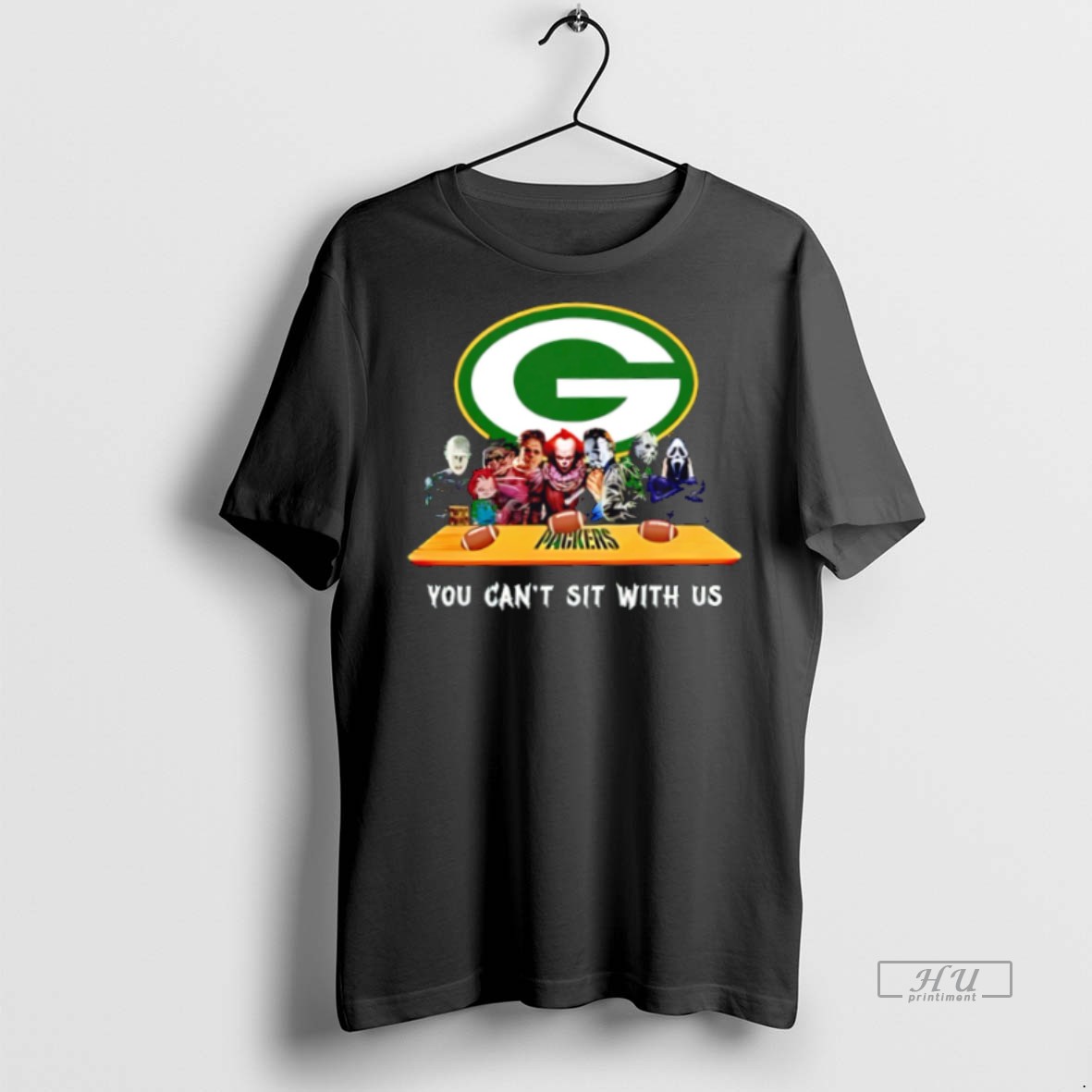 New You Cant Sit With Us Packers Football Horror Movies Halloween Graphic Tee Shirt Sweater Hoodie