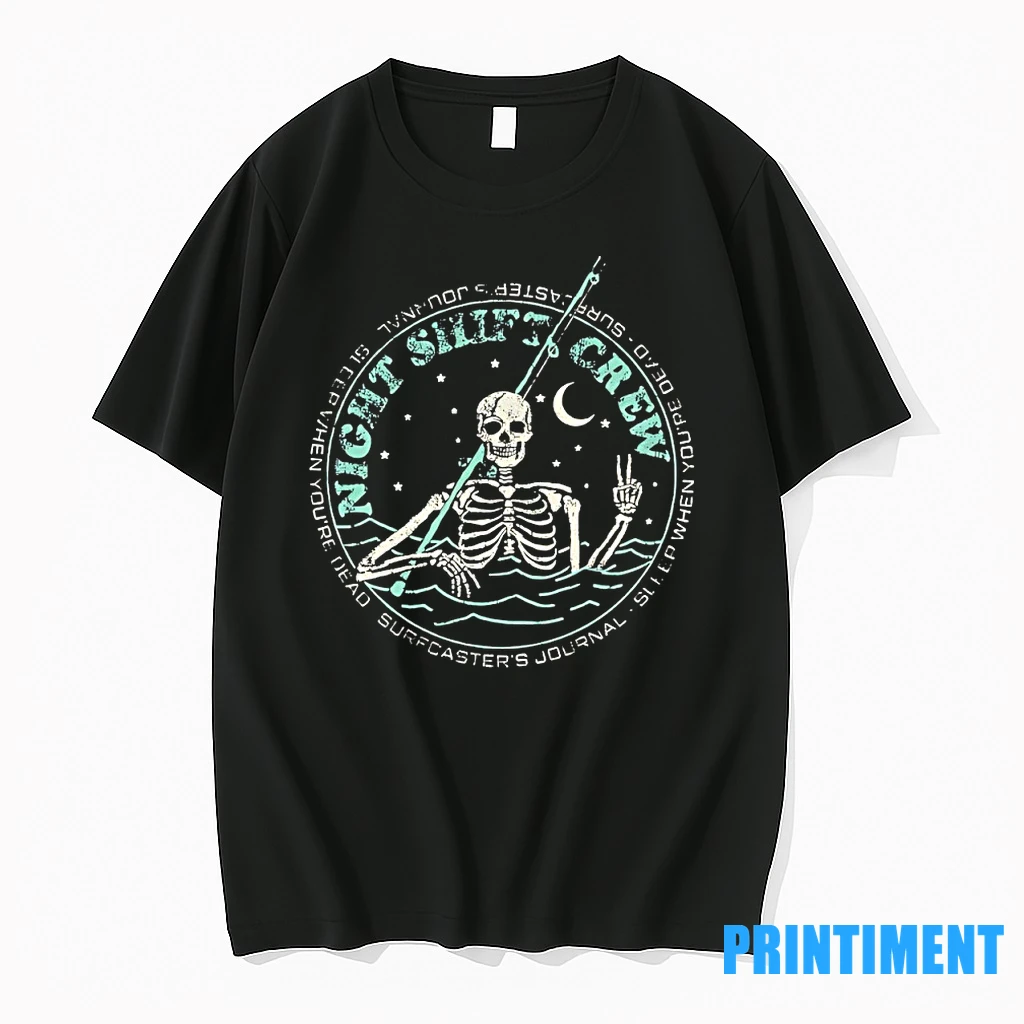 Night Shift Crew Skeleton Fishing Tshirts Sweater Hoodie
