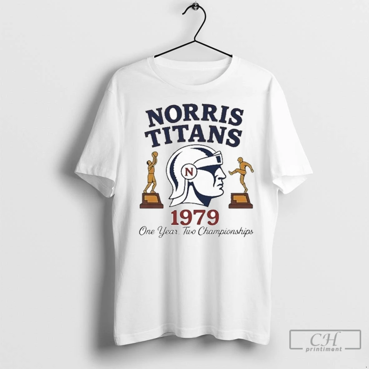 Norris Titans Logo One Year Two Championships 1979 T Shirts