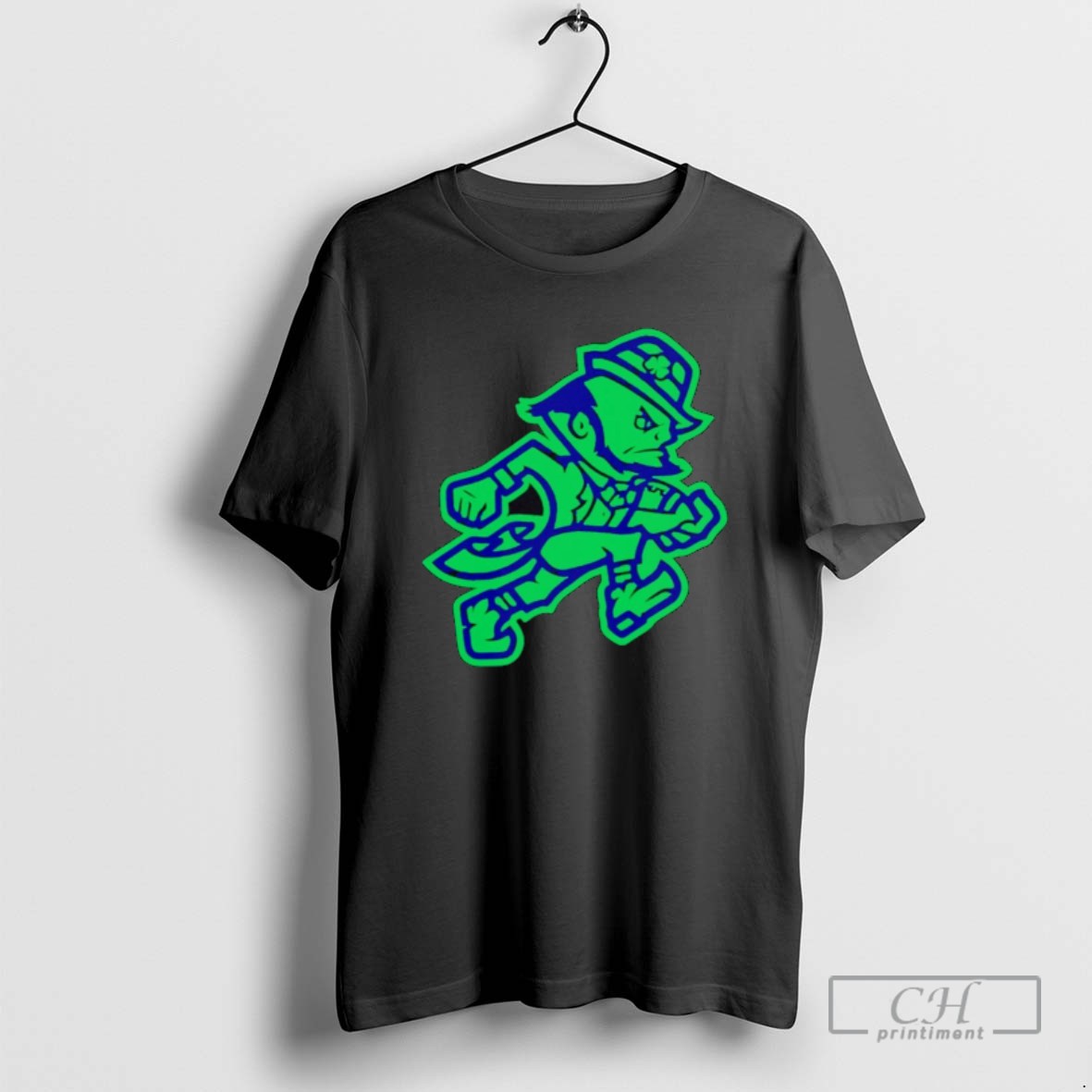 Notre Dame Fighting Irish Under Armour Sporting Leprechaun Mascot T Shirts