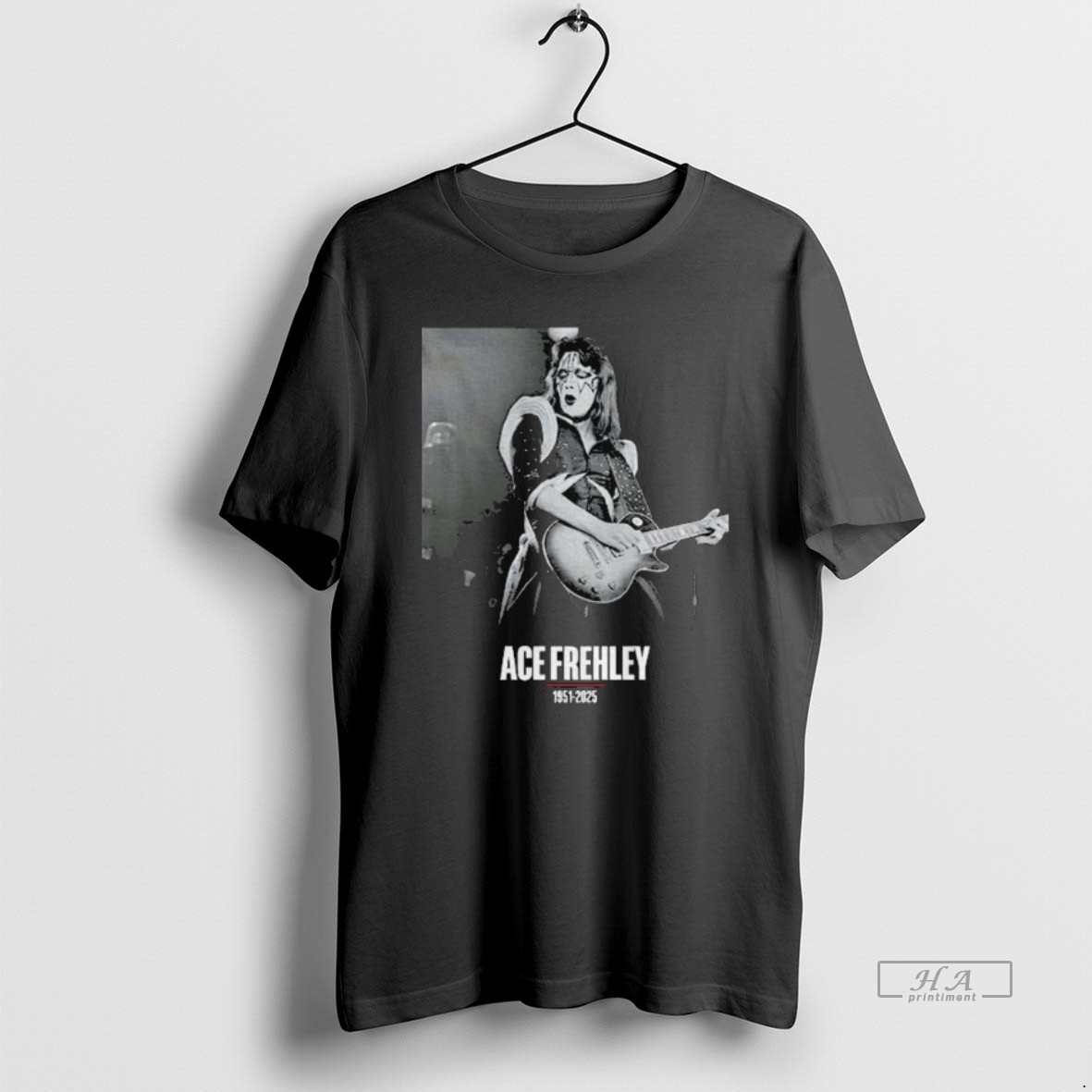 Official Ace Frehley Space Ace Rock Kiss Big Face Rip 1951 2025 Long Sleve T Shirt