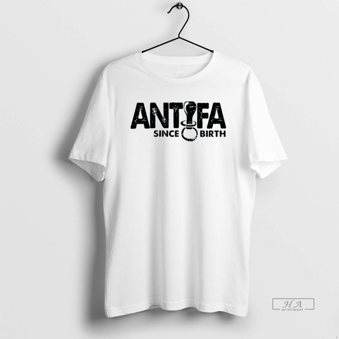 Official Antifa Since Birth Mens White Tee T Shirt