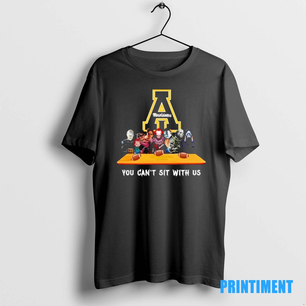 Official Appalachian State Mountaineers Horror Movie Characters You Cant Sit With Us Halloween Tee Sweater Hoodie
