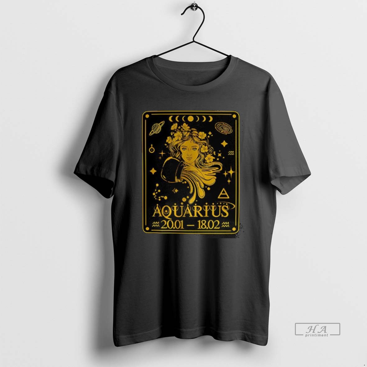 Official Aquarius Zodiac Sign Numberic Date Taros January 20 To February 18 T Shirt