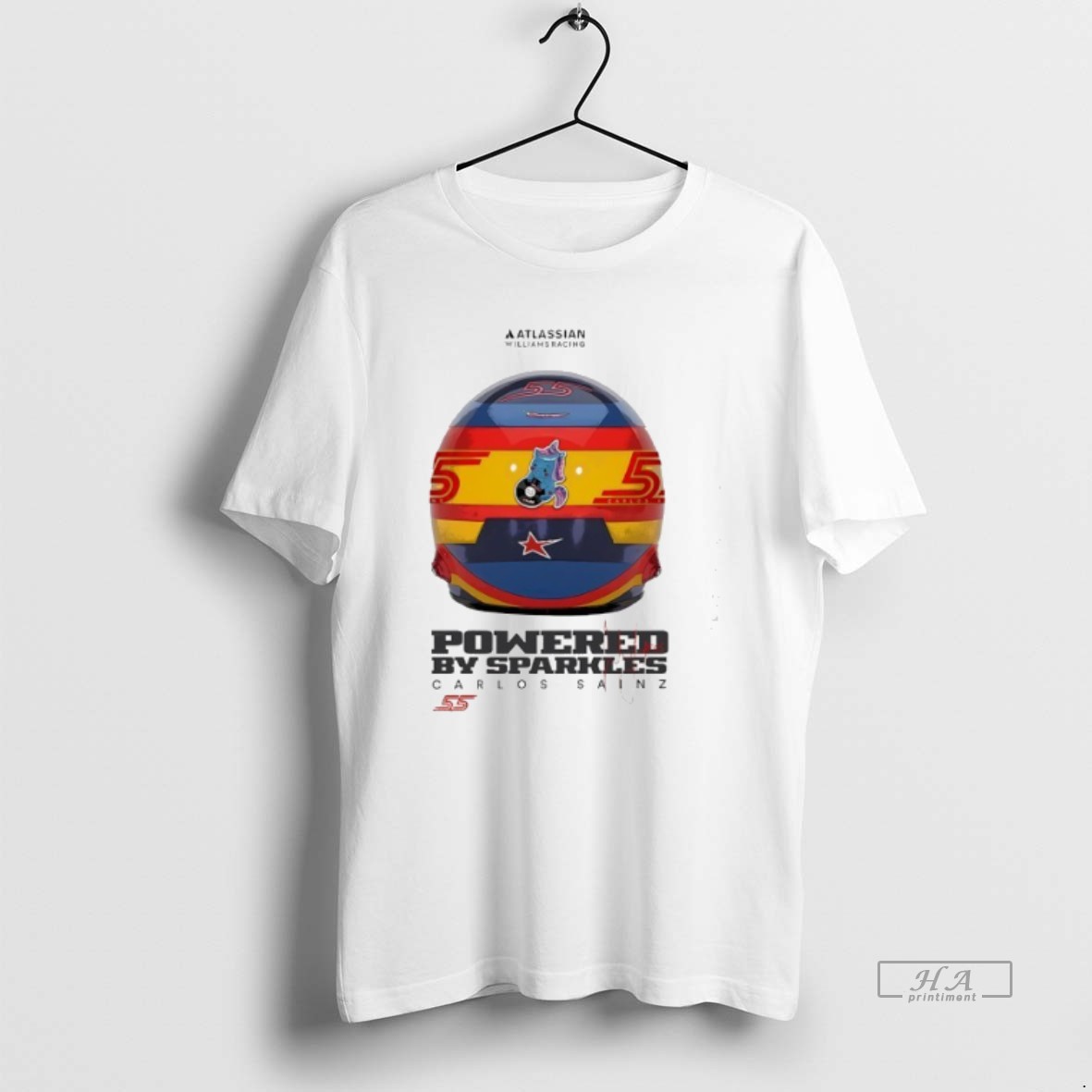 Official Atlassian Williams Racing Powered By Sparkles Carlos Sainz Signature Shirt