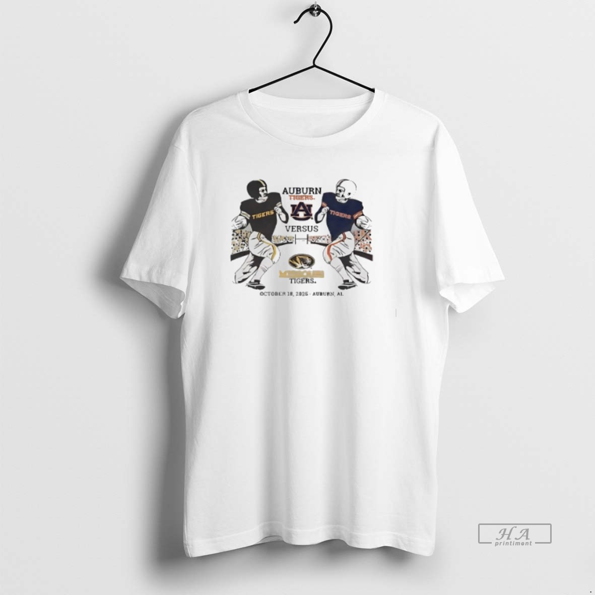 Official Auburn Tigers Vs Missouri Tigers October 2025 Mascot Shirt