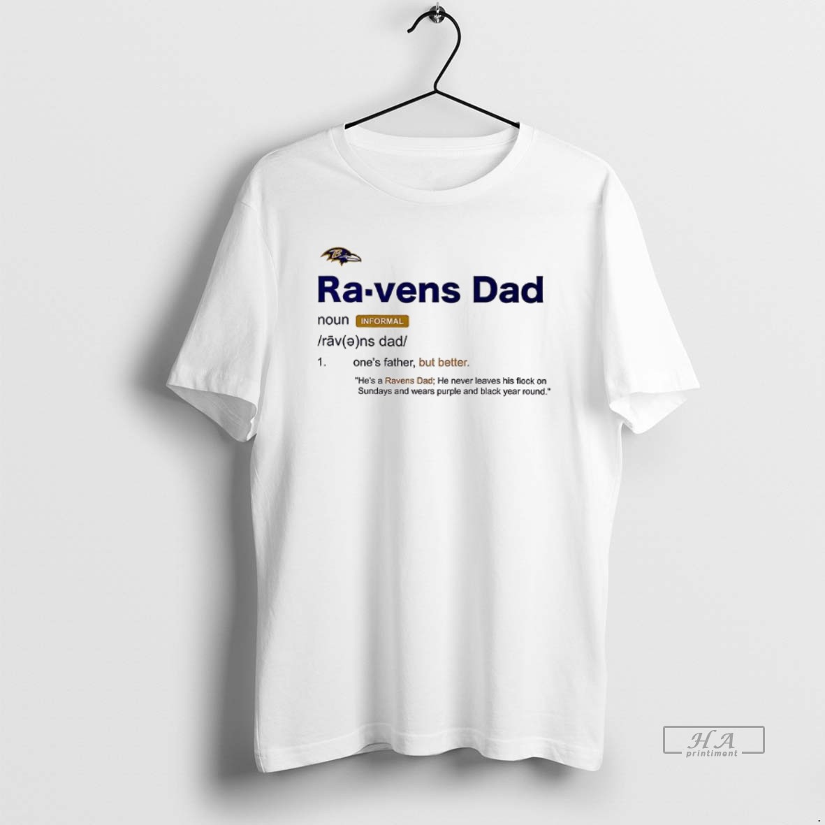 Official Baltimore Ravens Dad Definition T Shirt