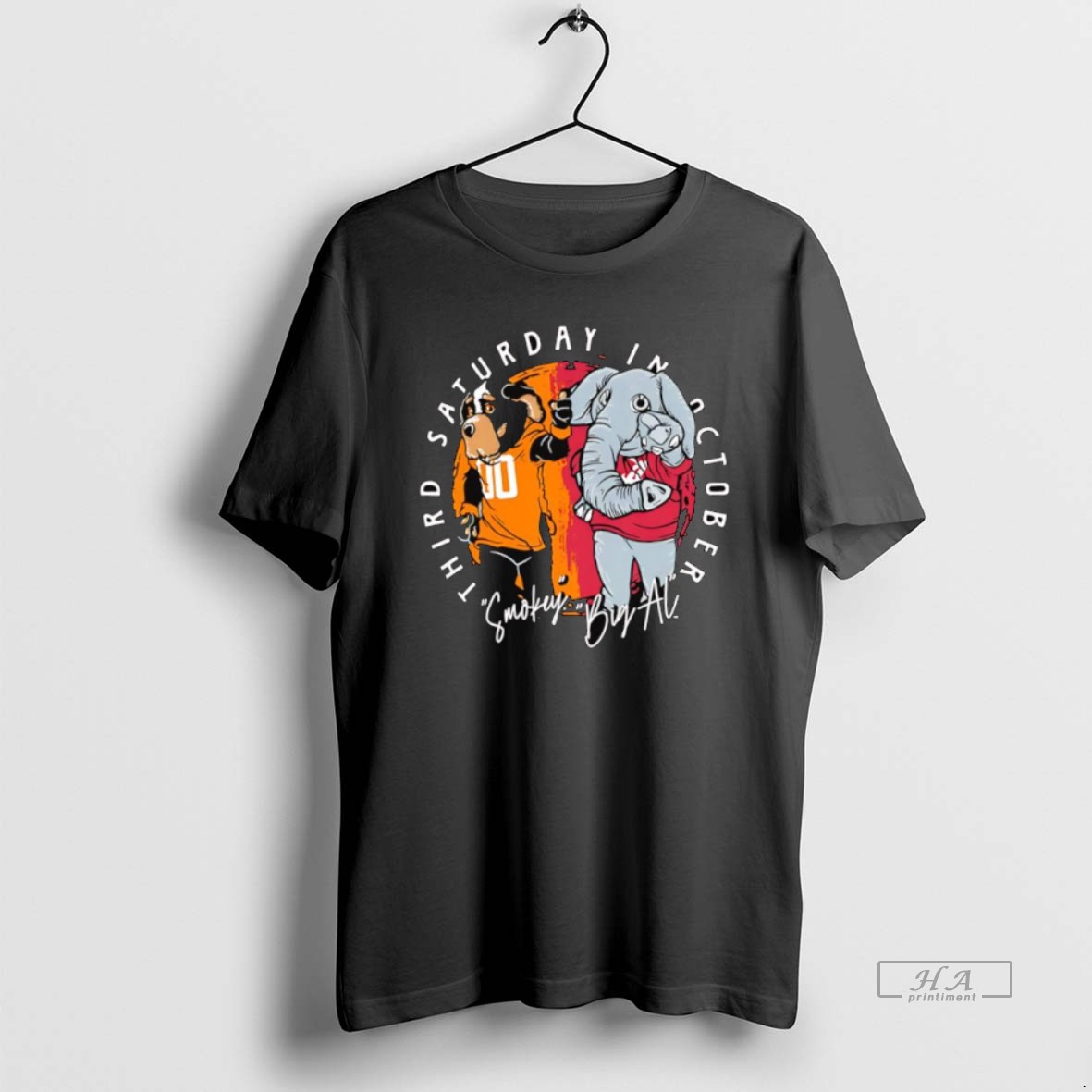 Official Big Al Alabama Crimson Tide Smokeytennessee Volunteers Mascots Third Saturday In October Shirt