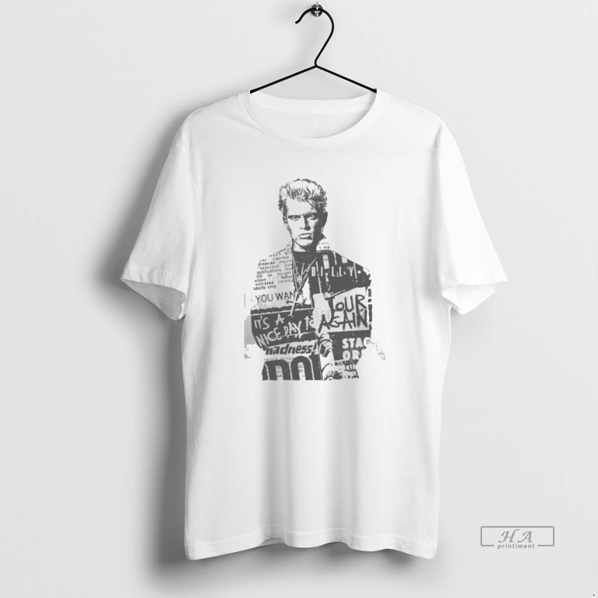 Official Billy Idol Billy Newspaper Shirt