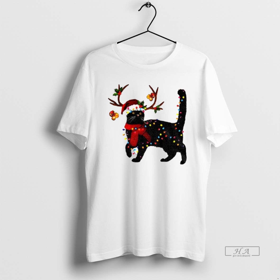 Official Black Cat Santa Hat Merry Christmas 2025 Shirt