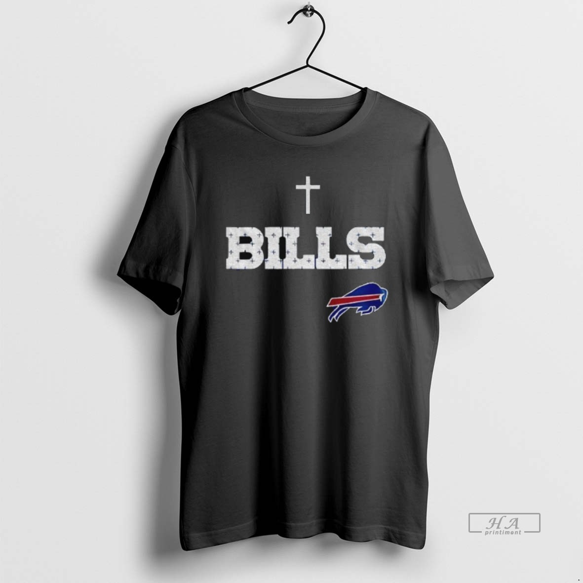 Official Buffalo Bills Nfl Football 2025 Logo Cross Christian Shirt