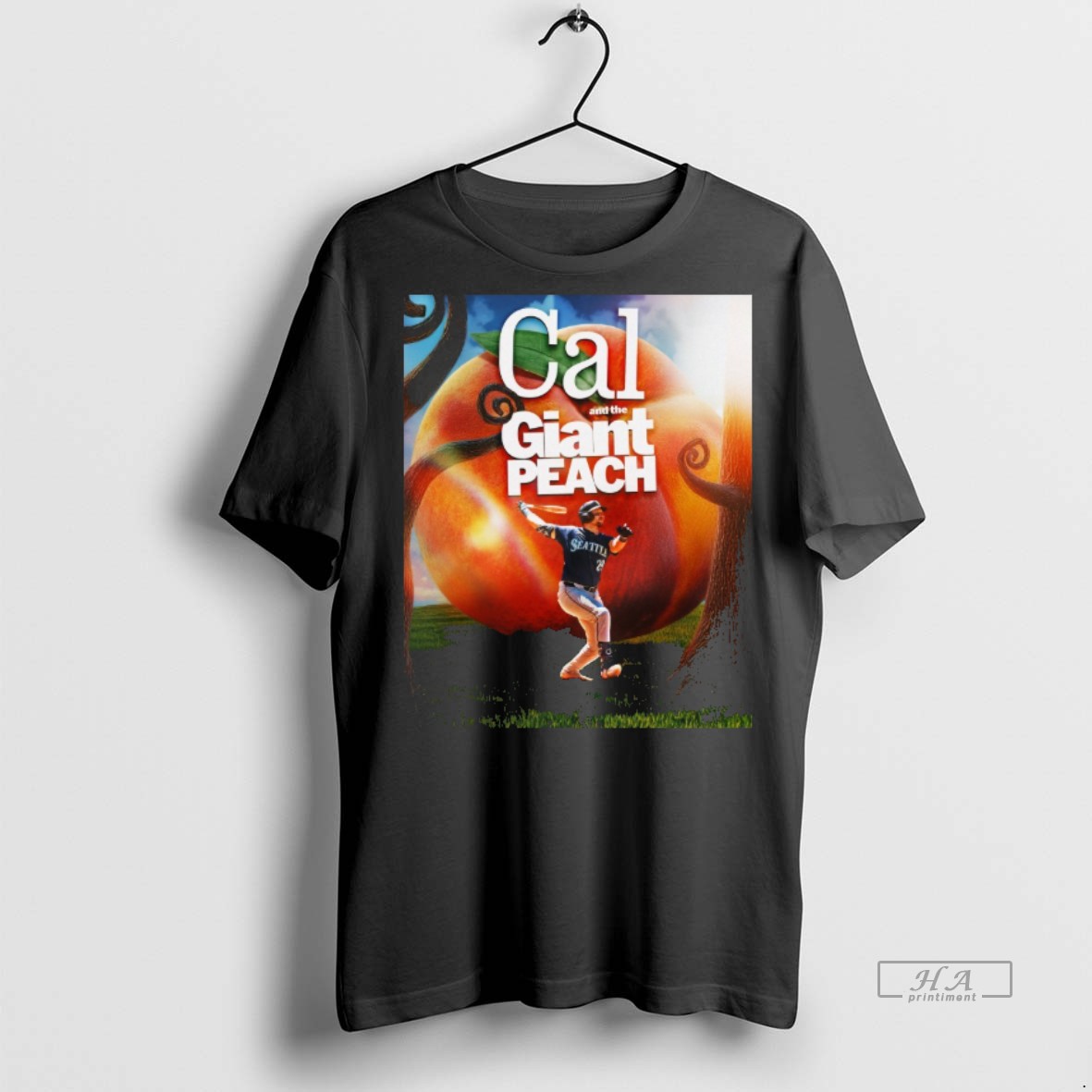 Official Cal Raleigh And The Giant Peach Seattle Mariners Mlb Shirt Hoodie