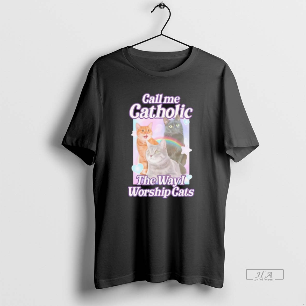 Official Call Me Catholic The Way I Worship Cats Shirt