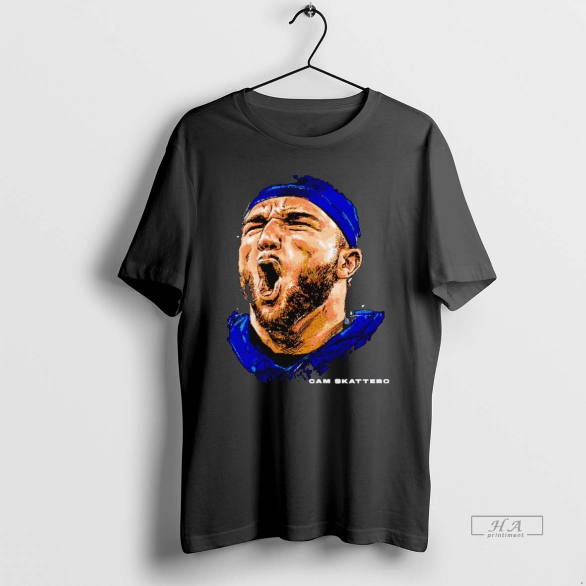 Official Cam Skattebo Scream Head New York Giants Shirt