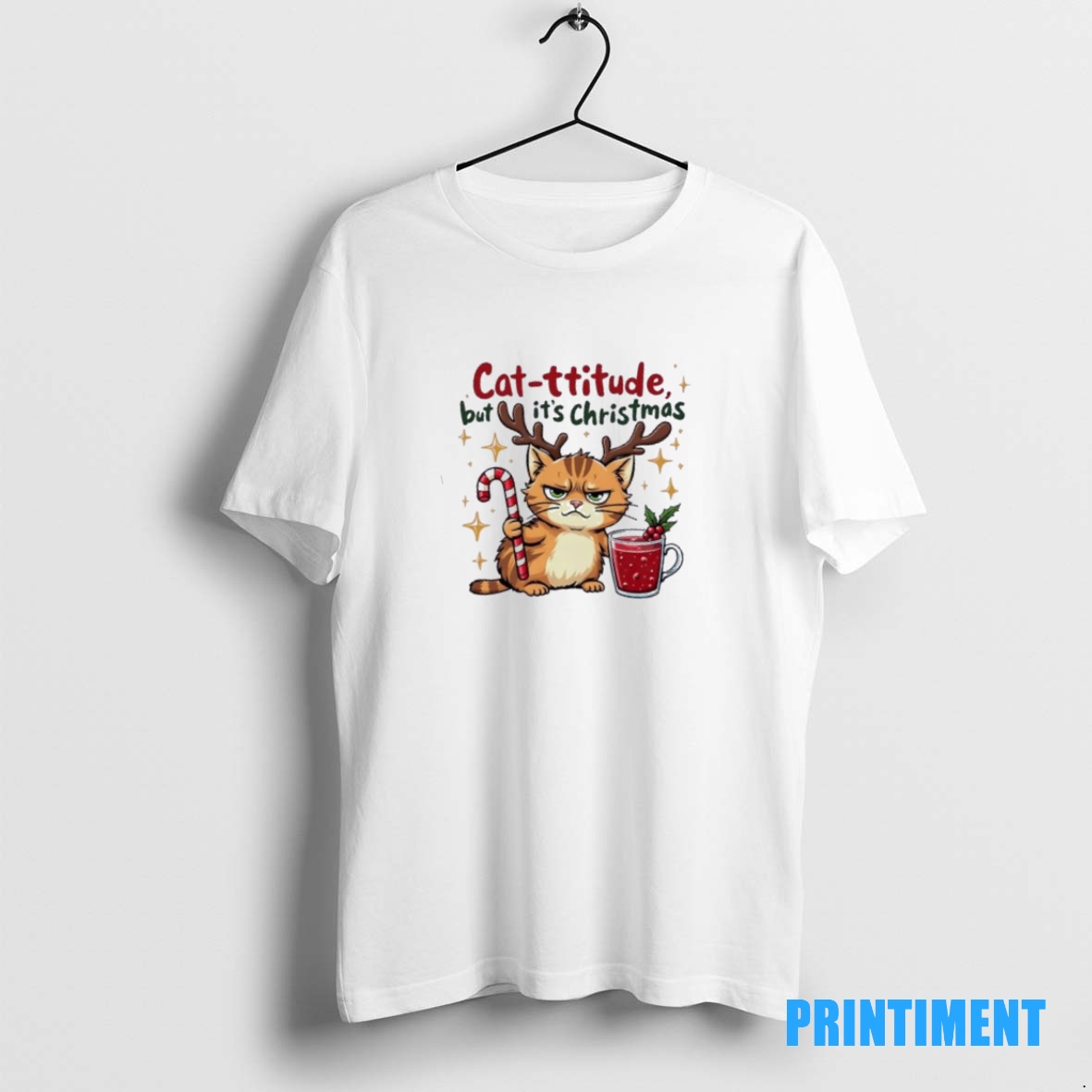 Official Cat Titude Christmas Cat Grumpy Tee Sweater Hoodie