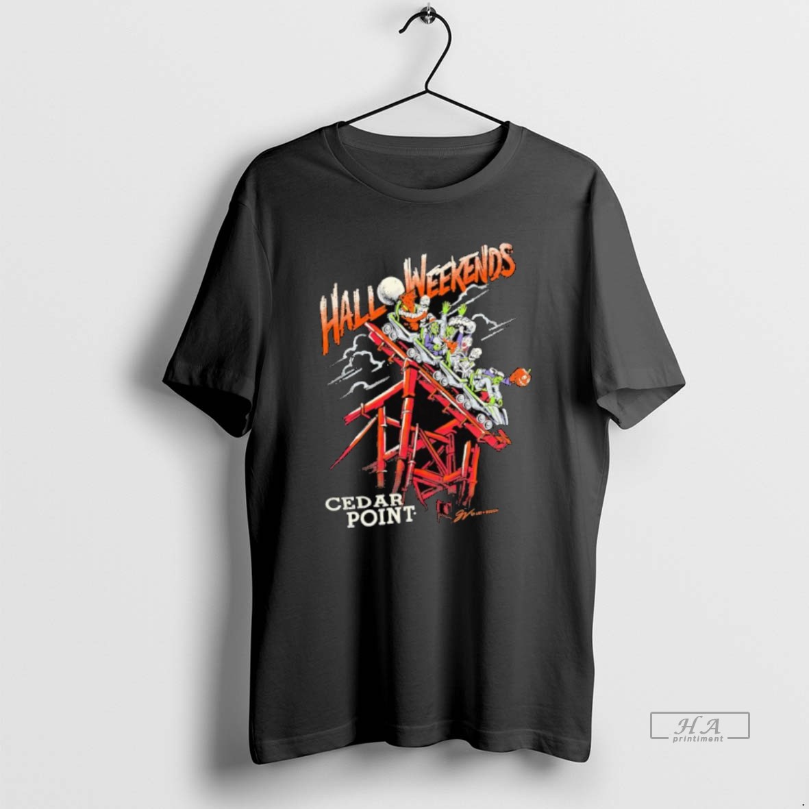 Official Cedar Point Halloweekends Sirens Curse Skeletons Shirt