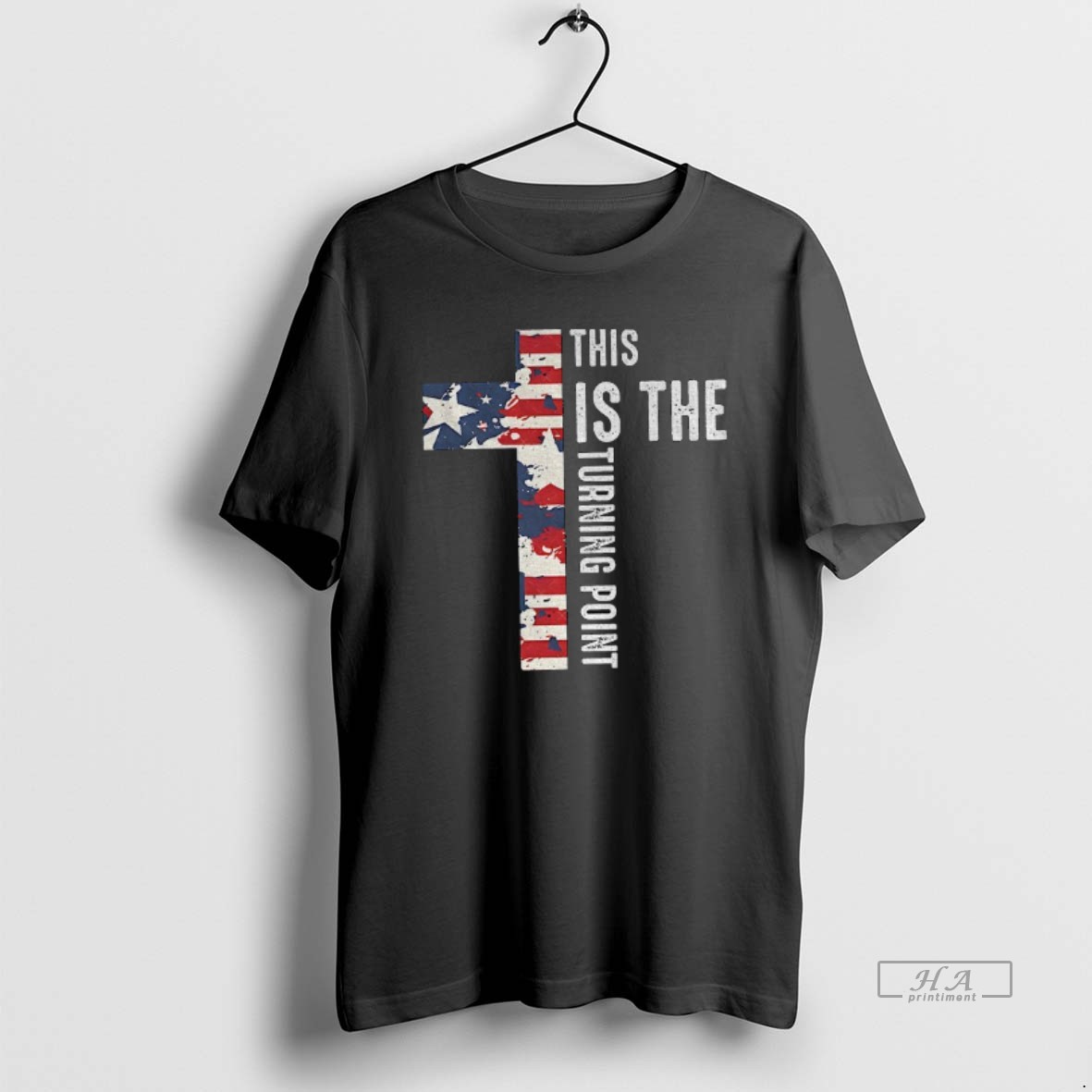 Official Charlie Kirk This Is The Turning Point Cross Christian Usa Flag Shirt